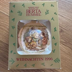 Goebel Berta Hummel Christmas Ornament 1996 Joyous Celebration Nativity With Box